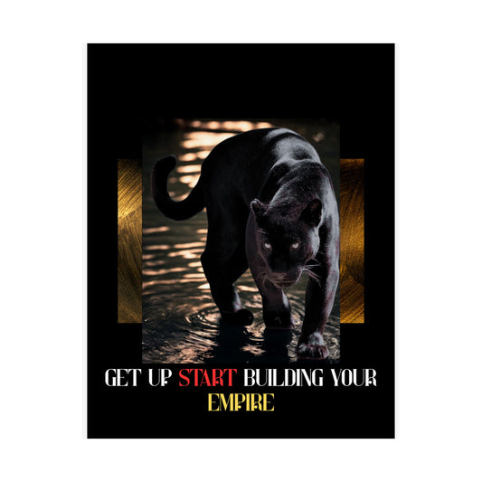 Motivational Wall Art Poster, Panther Decor, Inspirational Quote, Home Office Decor, Modern Wall Art, Gift for Entrepreneurs