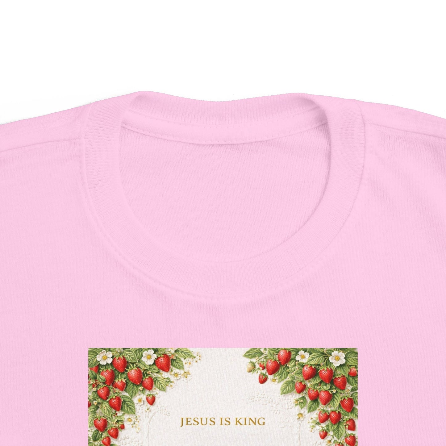 Toddler Tee — 'Jesus Is King' Cute Bear Christian Kids T‑Shirt