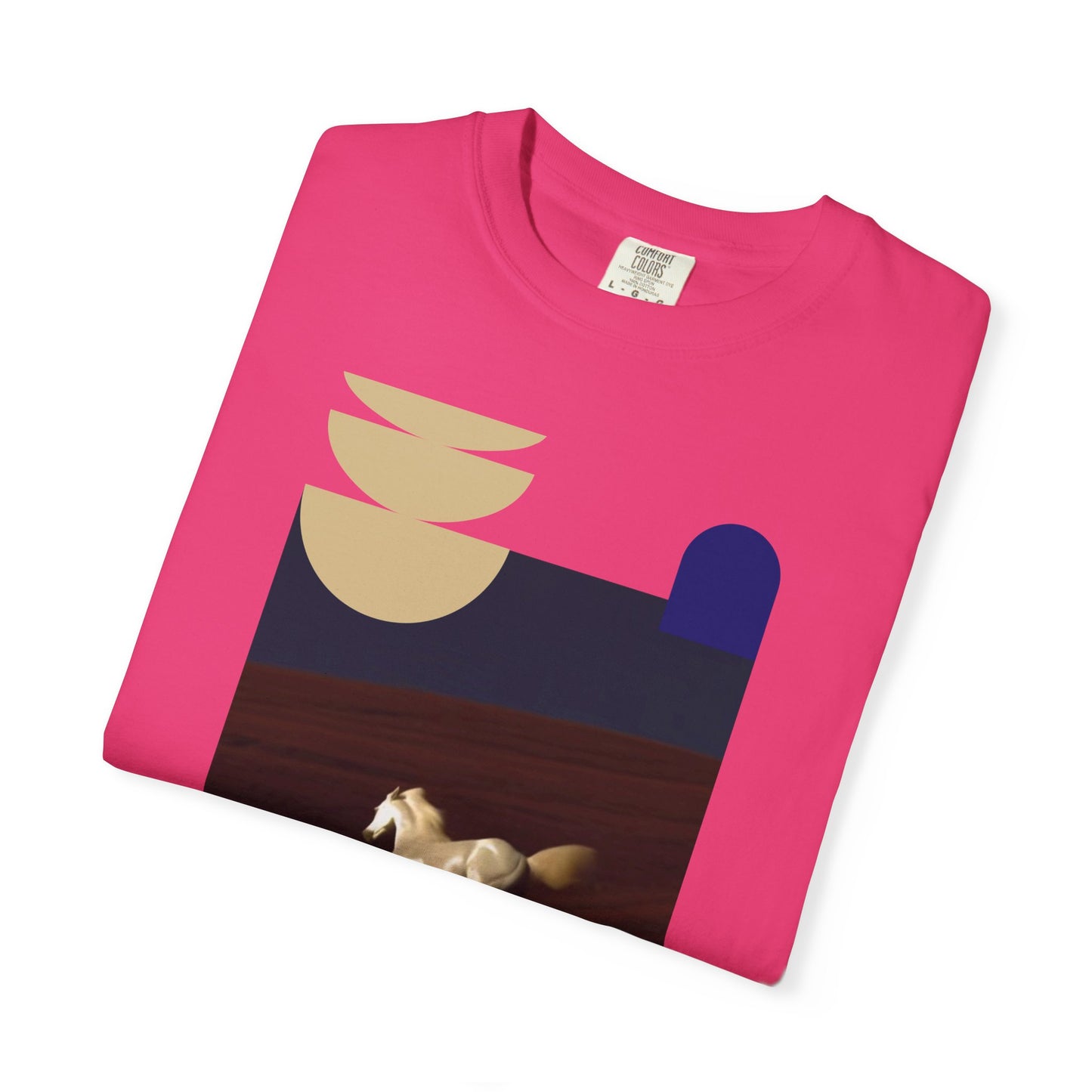 Horse Graphic T-Shirt — Minimalist Geometric Stallion Print