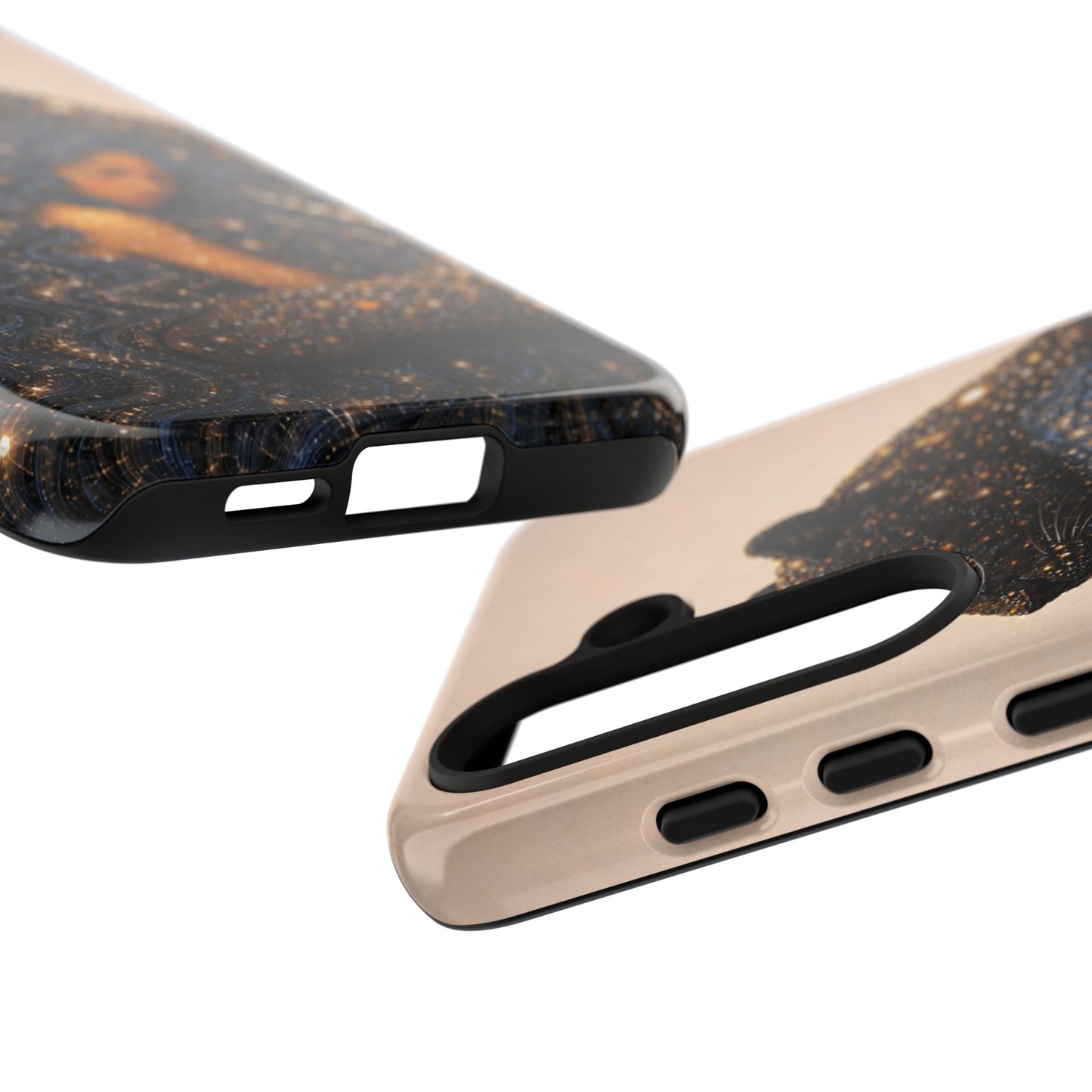 Leopard Portrait Tough Phone Case — Blue Jaguar Art Protective Cover