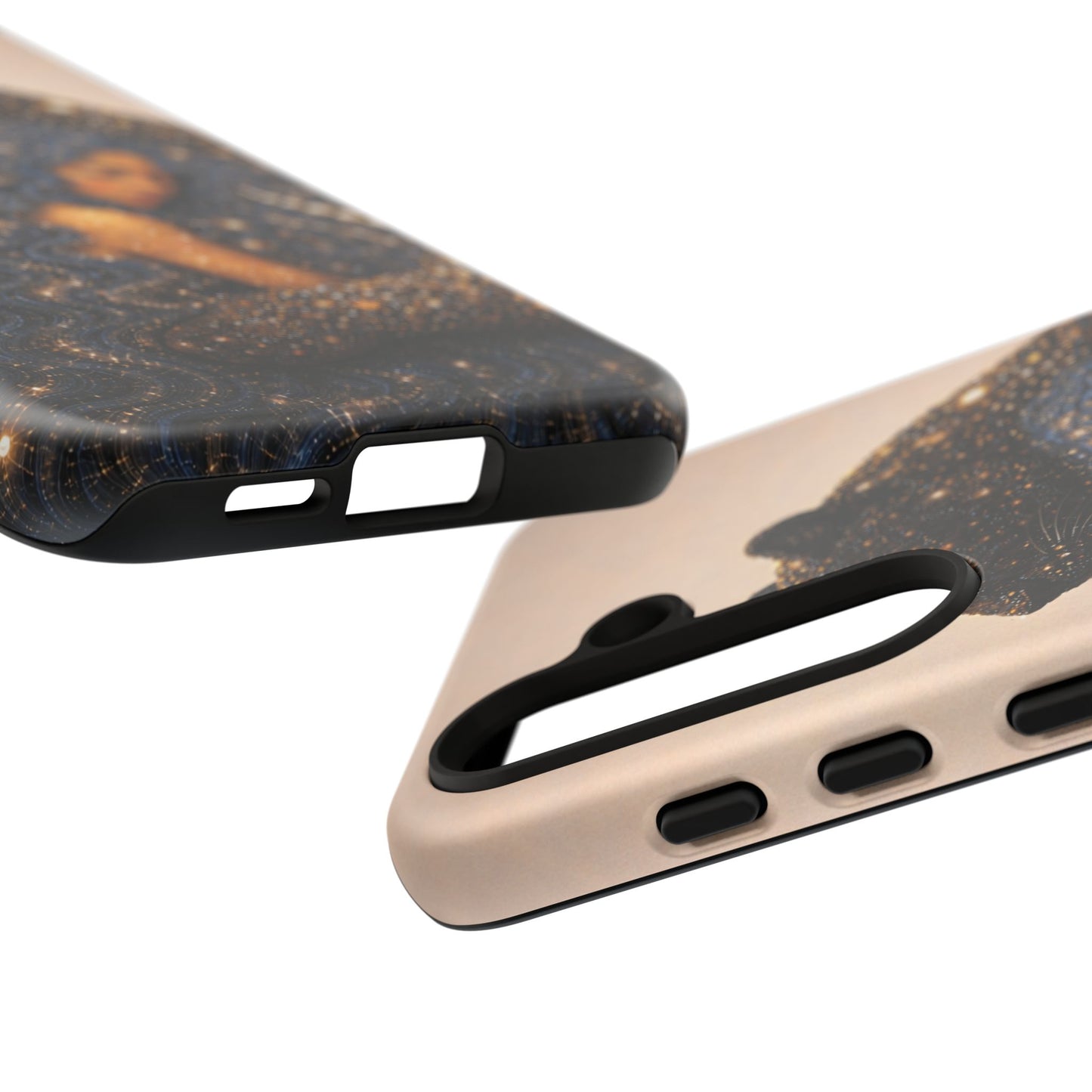 Leopard Portrait Tough Phone Case — Blue Jaguar Art Protective Cover