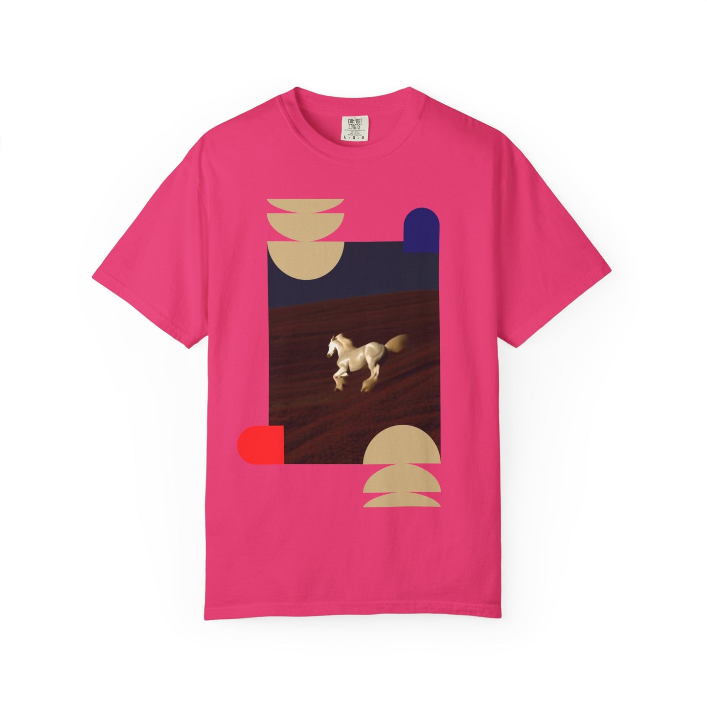 Horse Graphic T-Shirt — Minimalist Geometric Stallion Print