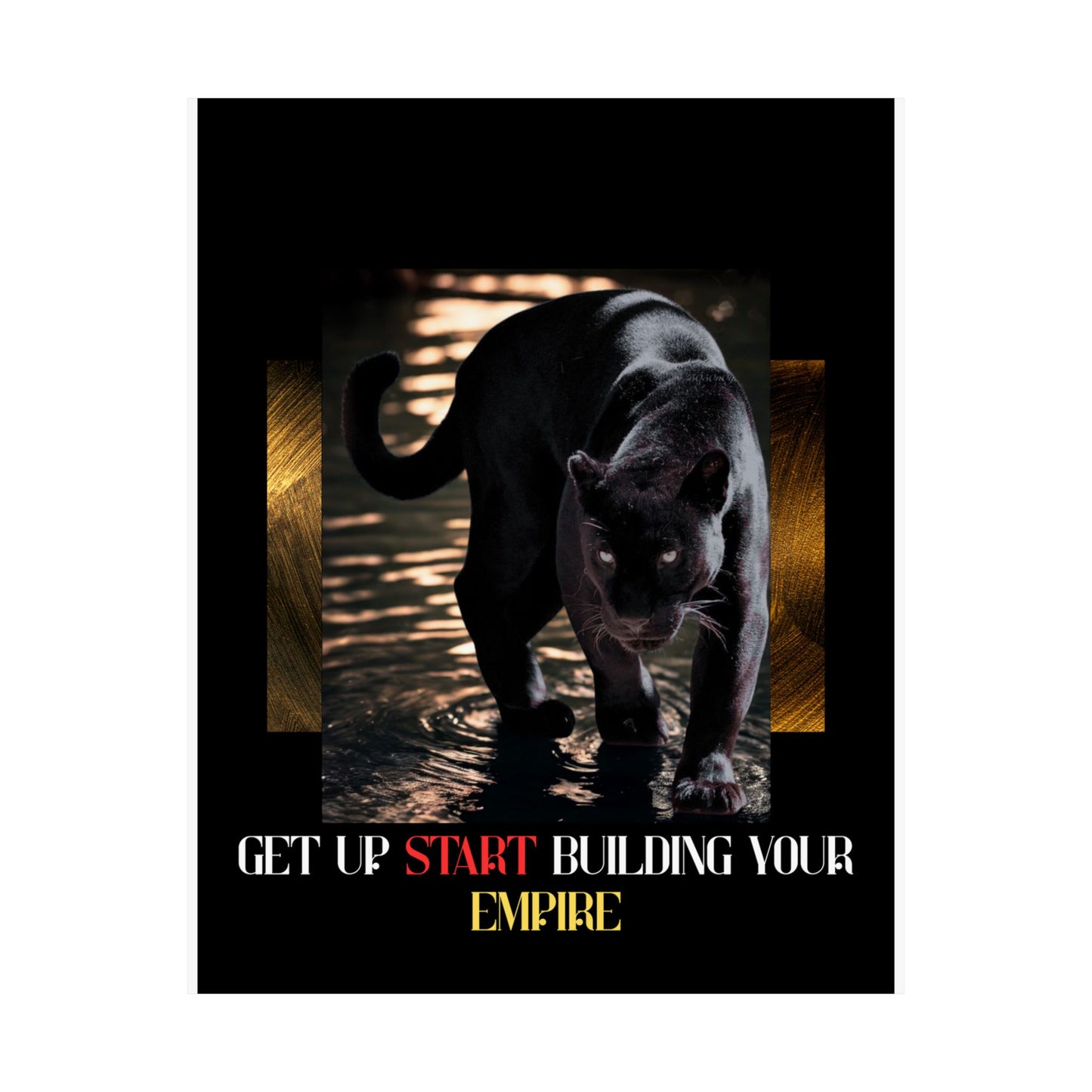 Motivational Wall Art Poster, Panther Decor, Inspirational Quote, Home Office Decor, Modern Wall Art, Gift for Entrepreneurs