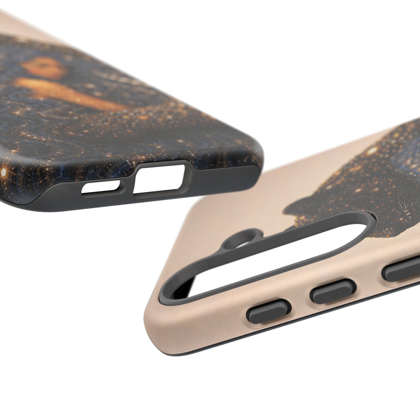 Leopard Portrait Tough Phone Case — Blue Jaguar Art Protective Cover