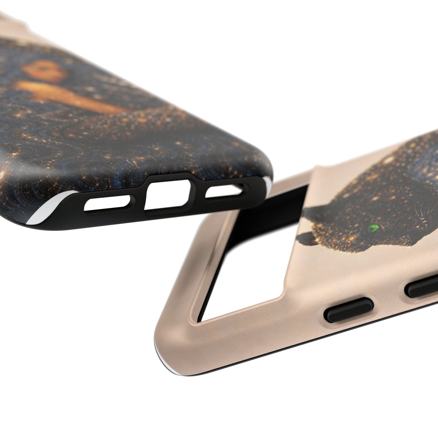 Leopard Portrait Tough Phone Case — Blue Jaguar Art Protective Cover