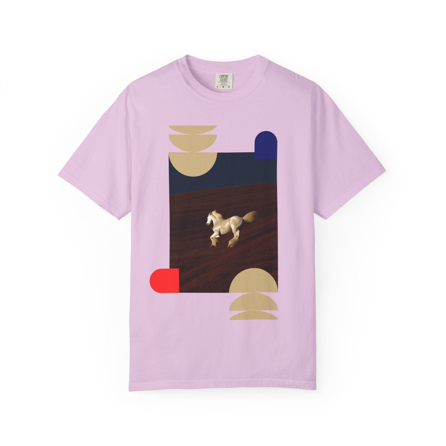 Horse Graphic T-Shirt — Minimalist Geometric Stallion Print