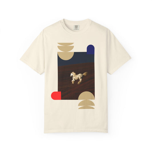 Horse Graphic T-Shirt — Minimalist Geometric Stallion Print