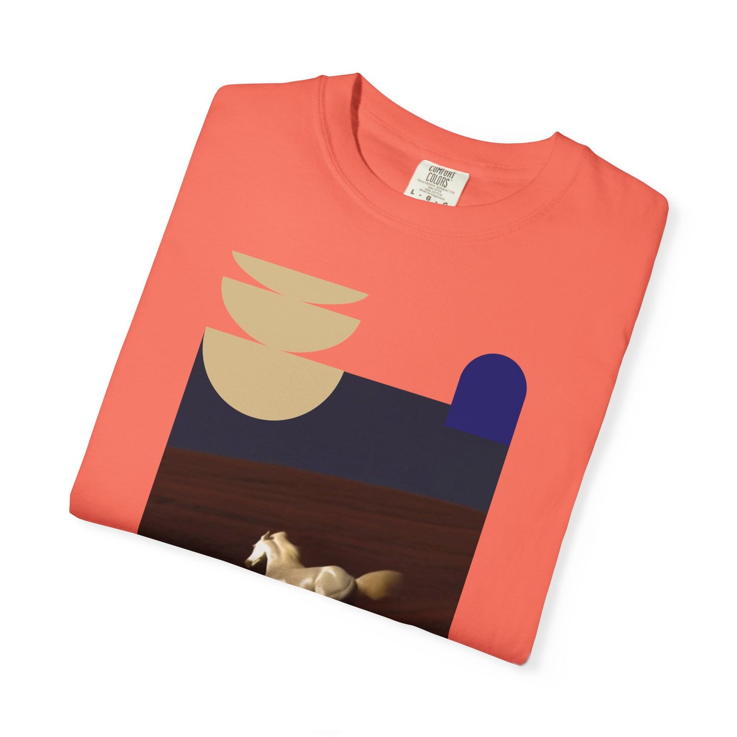 Horse Graphic T-Shirt — Minimalist Geometric Stallion Print