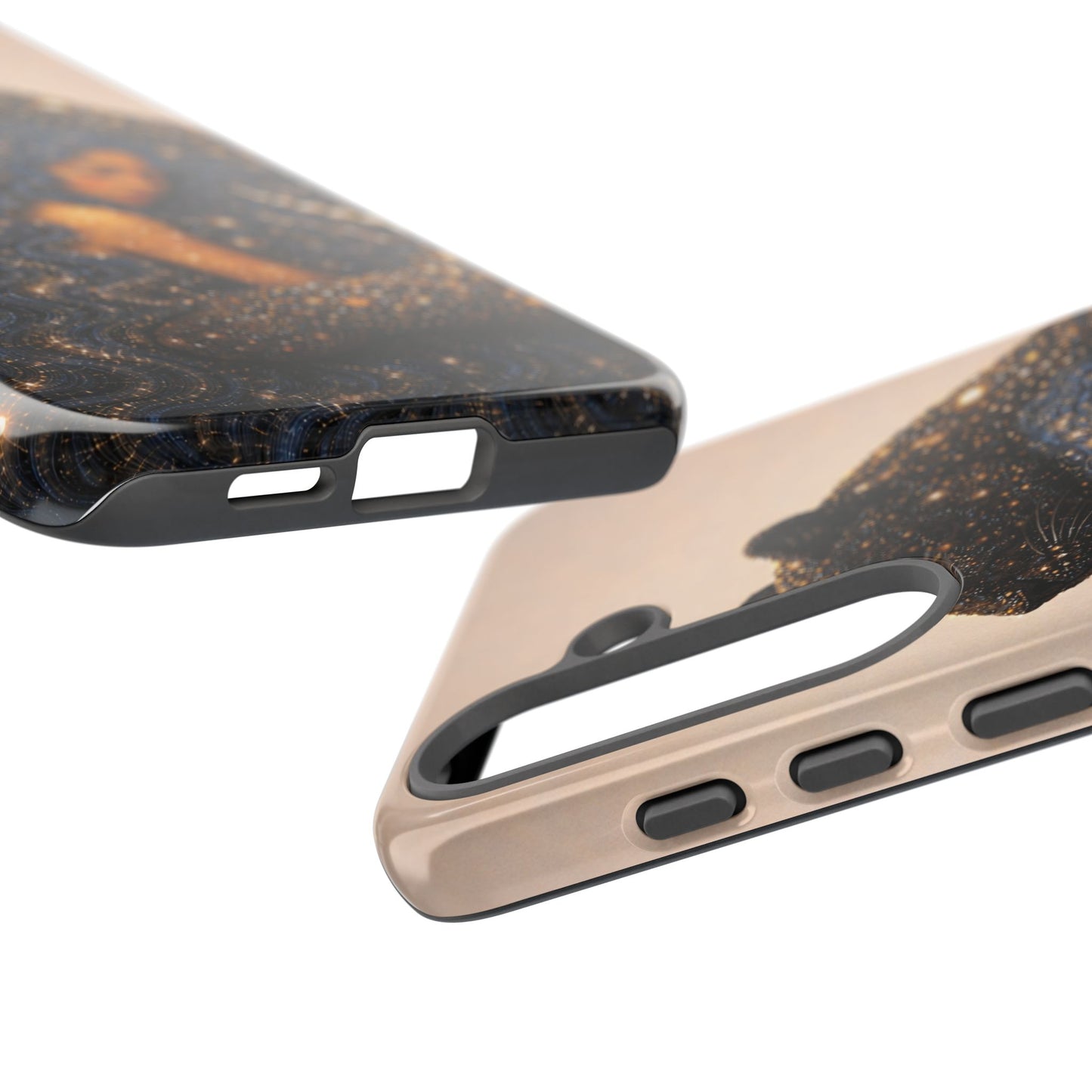 Leopard Portrait Tough Phone Case — Blue Jaguar Art Protective Cover