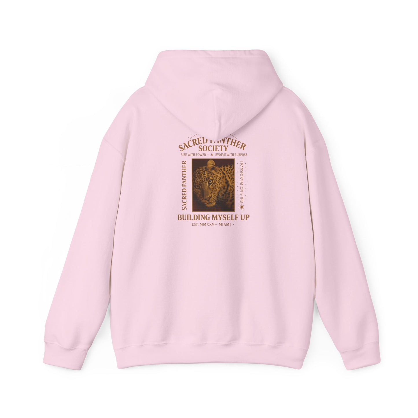 Sacred Leather Society Hoodie - 'Building Myself Up' Vintage Biker Sweatshirt