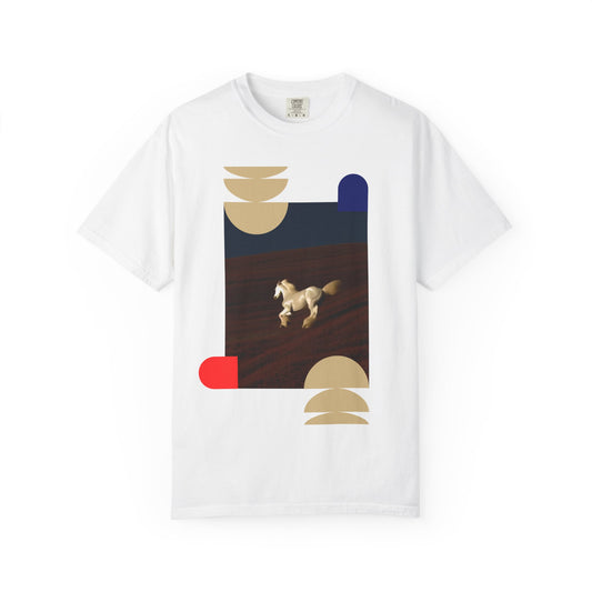 Horse Graphic T-Shirt — Minimalist Geometric Stallion Print