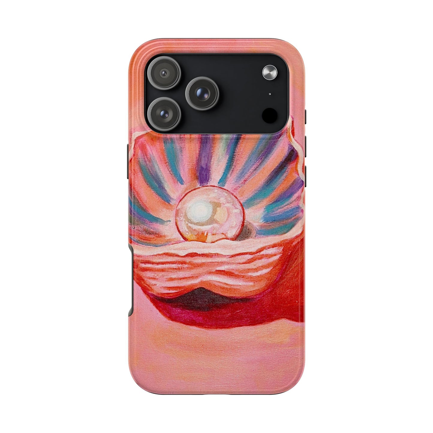 Pearl Shell Paiting — Pink Seashell Art iPhone Cover