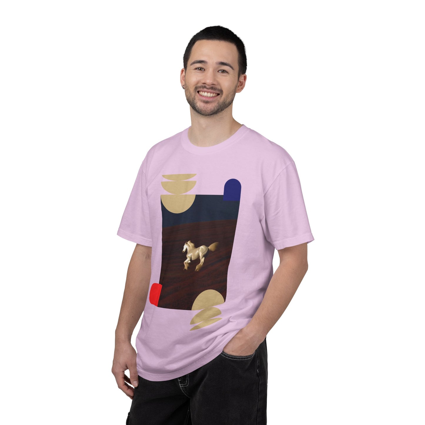 Horse Graphic T-Shirt — Minimalist Geometric Stallion Print
