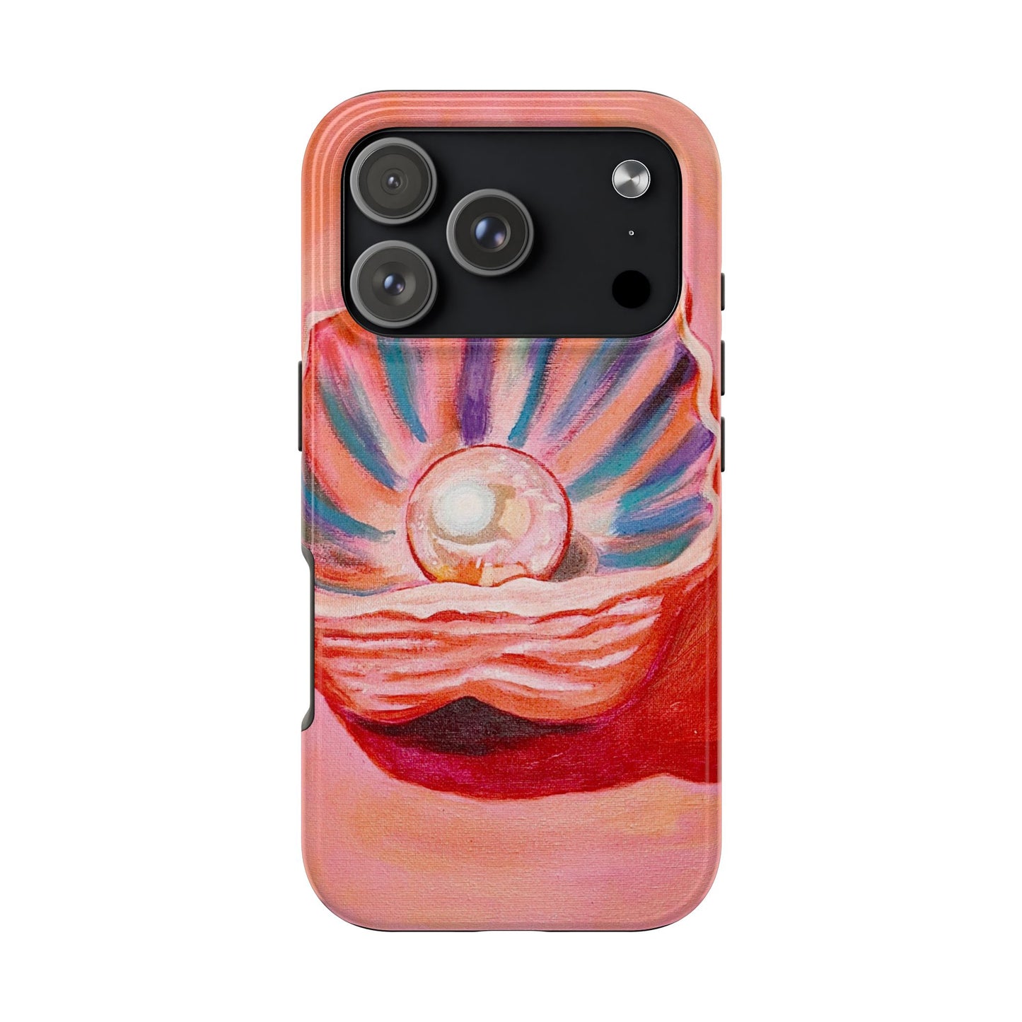 Pearl Shell Paiting — Pink Seashell Art iPhone Cover
