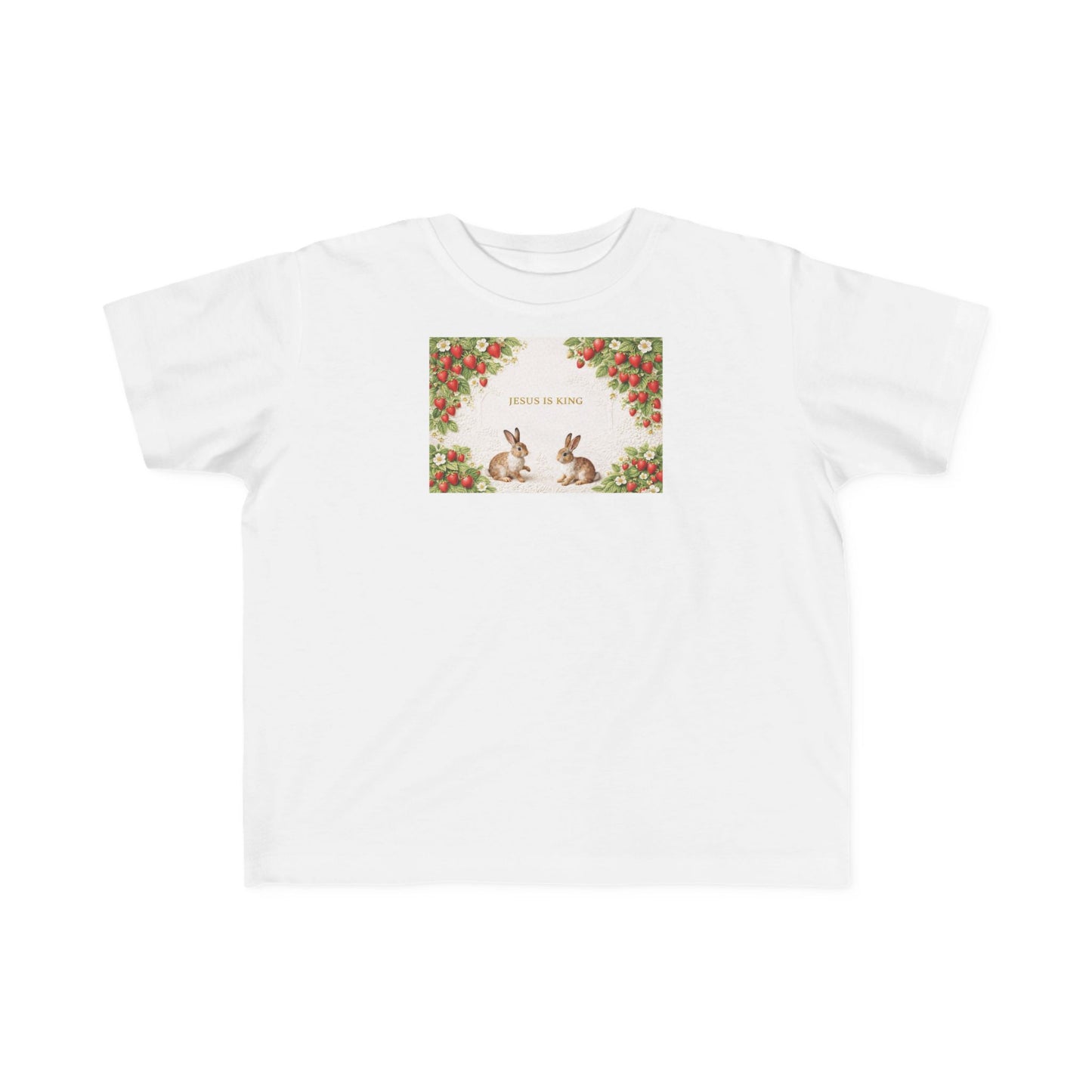 Toddler Tee — 'Jesus Is King' Cute Bear Christian Kids T‑Shirt