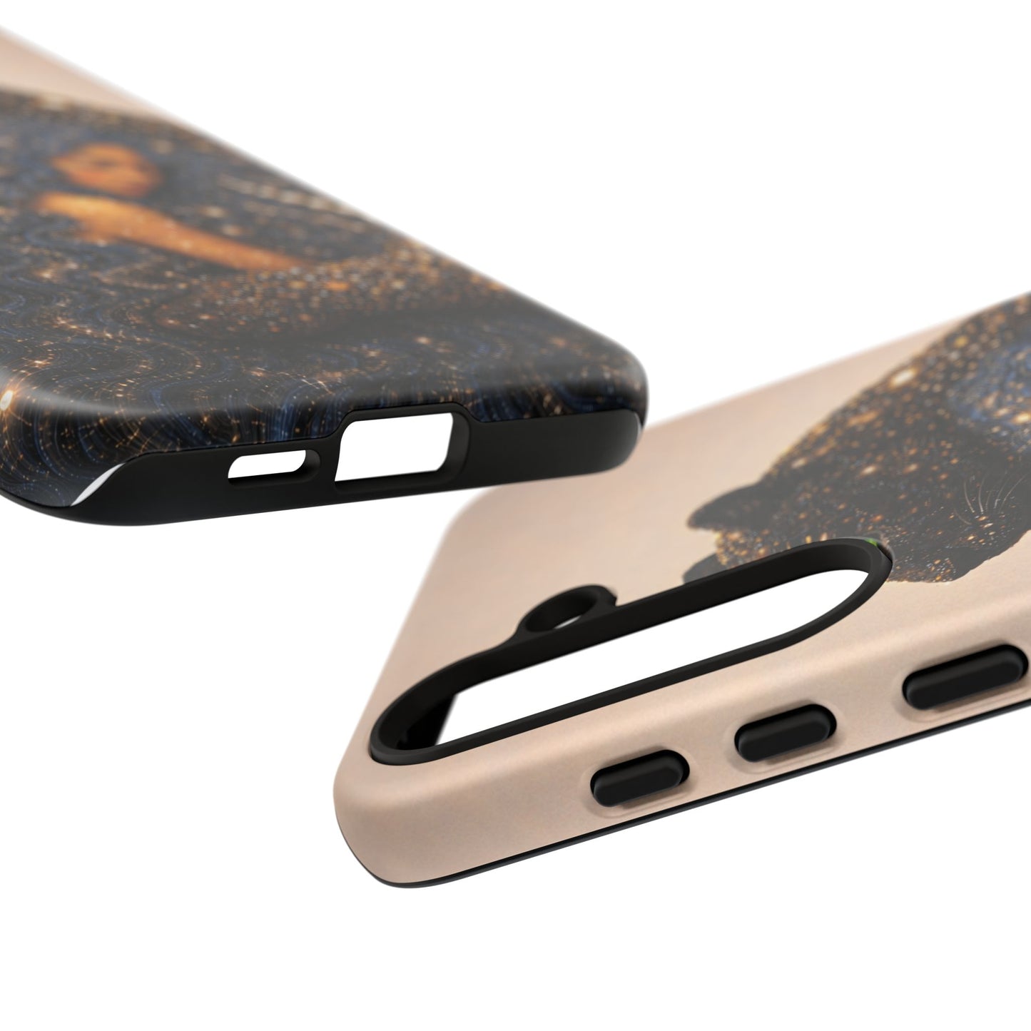 Leopard Portrait Tough Phone Case — Blue Jaguar Art Protective Cover