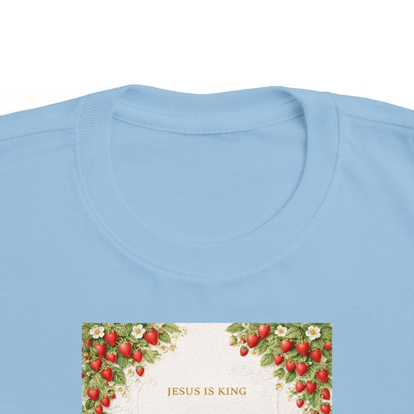 Toddler Tee — 'Jesus Is King' Cute Bear Christian Kids T‑Shirt