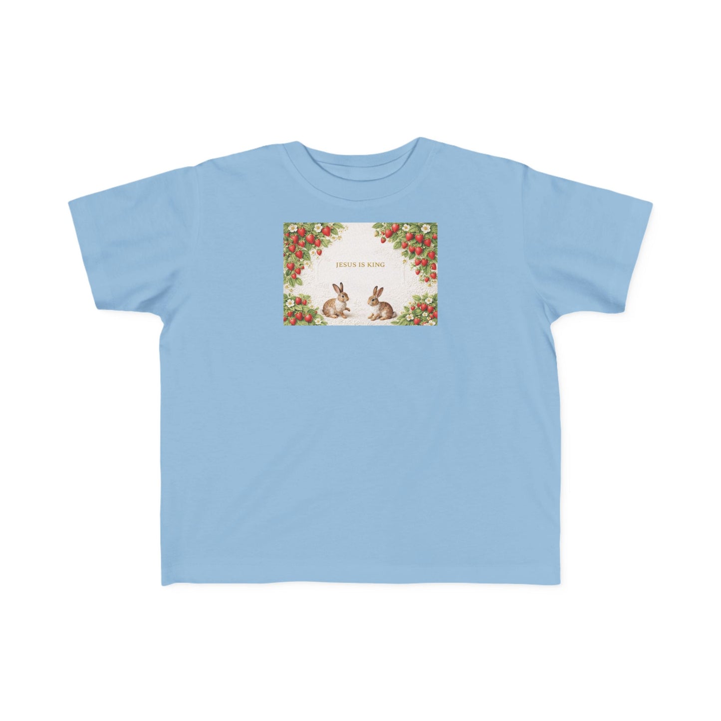 Toddler Tee — 'Jesus Is King' Cute Bear Christian Kids T‑Shirt