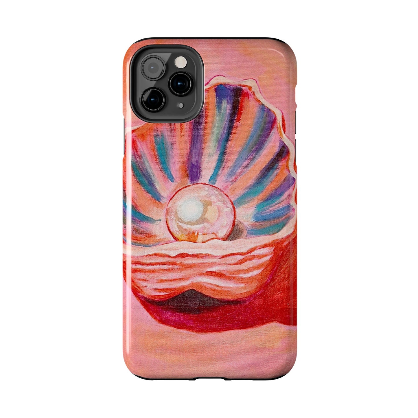 Pearl Shell Paiting — Pink Seashell Art iPhone Cover