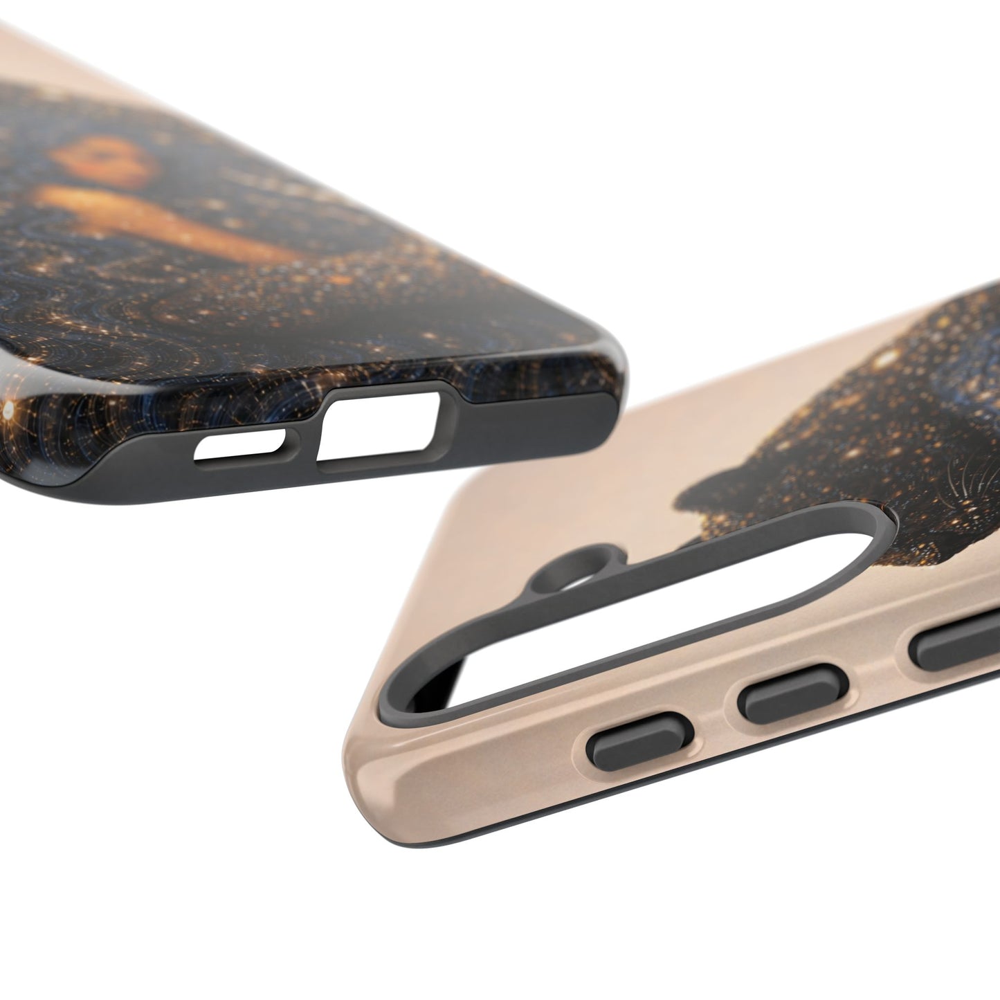 Leopard Portrait Tough Phone Case — Blue Jaguar Art Protective Cover