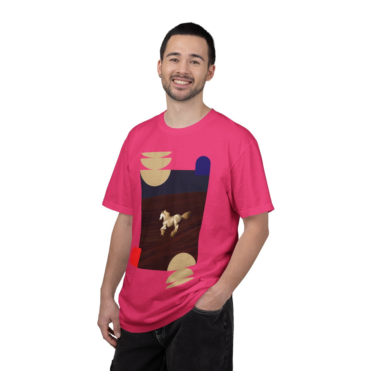 Horse Graphic T-Shirt — Minimalist Geometric Stallion Print