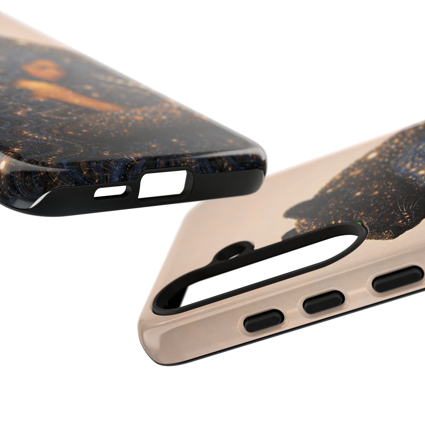 Leopard Portrait Tough Phone Case — Blue Jaguar Art Protective Cover