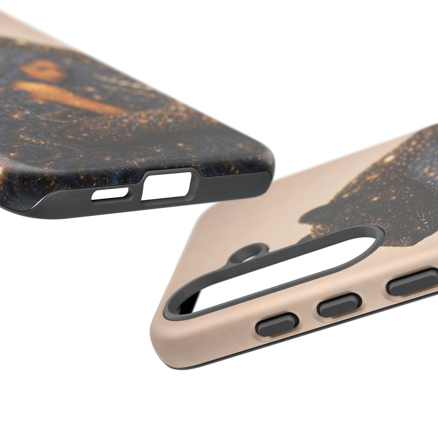 Leopard Portrait Tough Phone Case — Blue Jaguar Art Protective Cover
