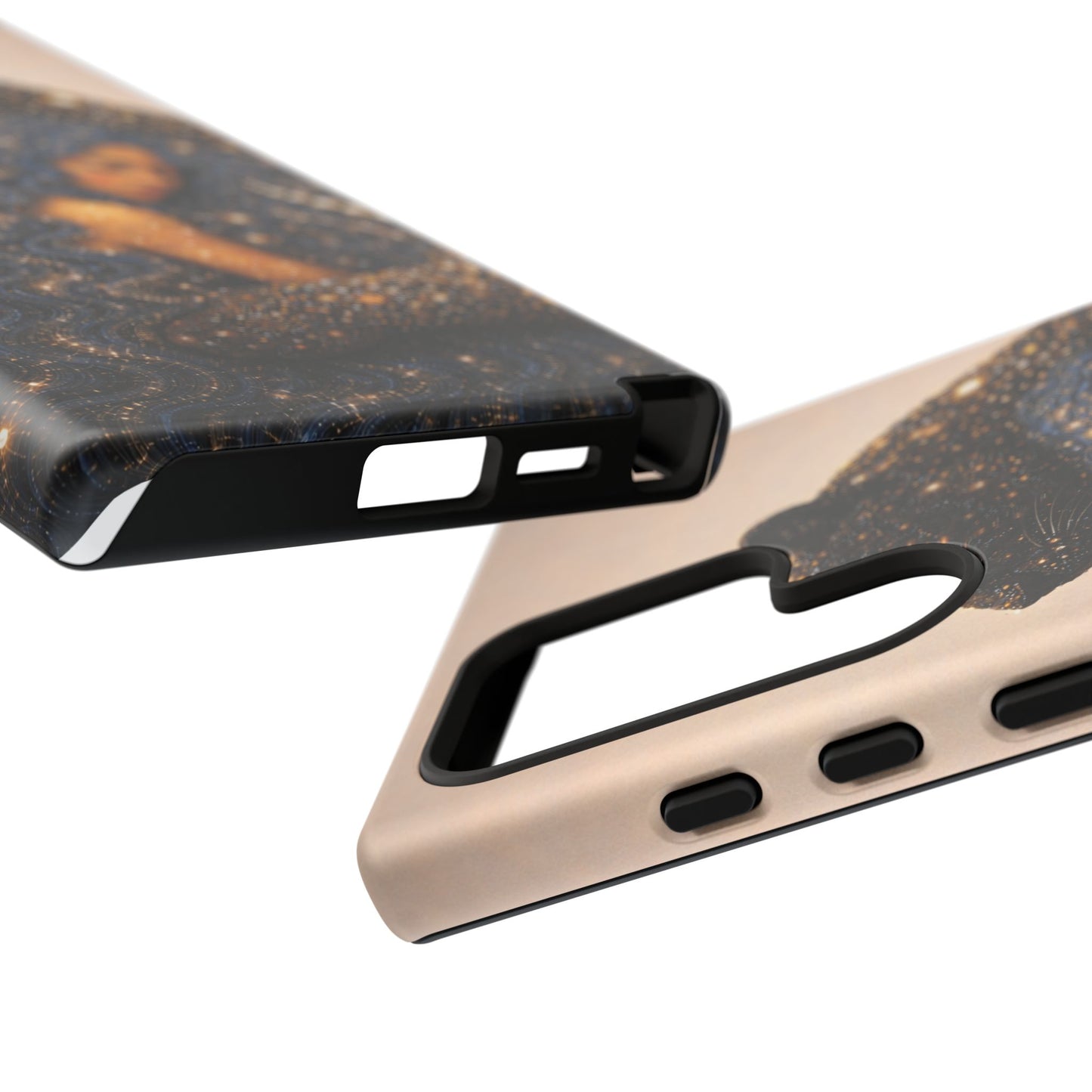 Leopard Portrait Tough Phone Case — Blue Jaguar Art Protective Cover