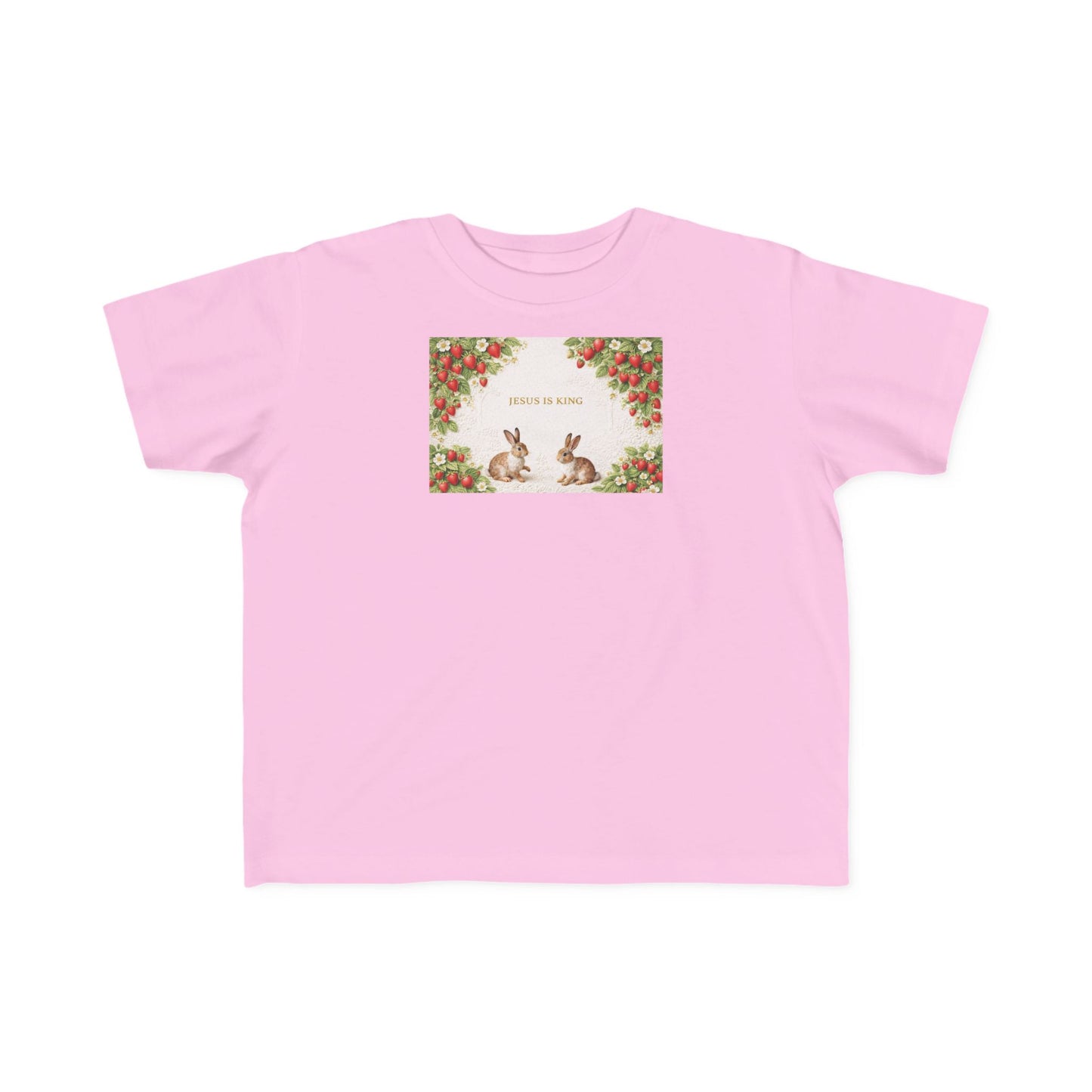 Toddler Tee — 'Jesus Is King' Cute Bear Christian Kids T‑Shirt