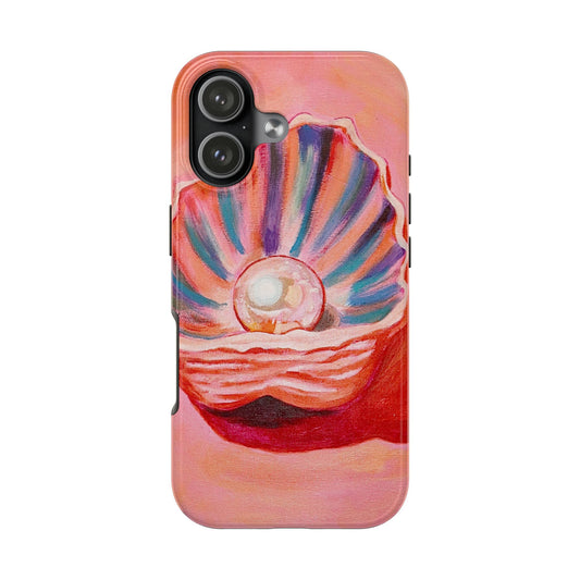 Pearl Shell Paiting — Pink Seashell Art iPhone Cover