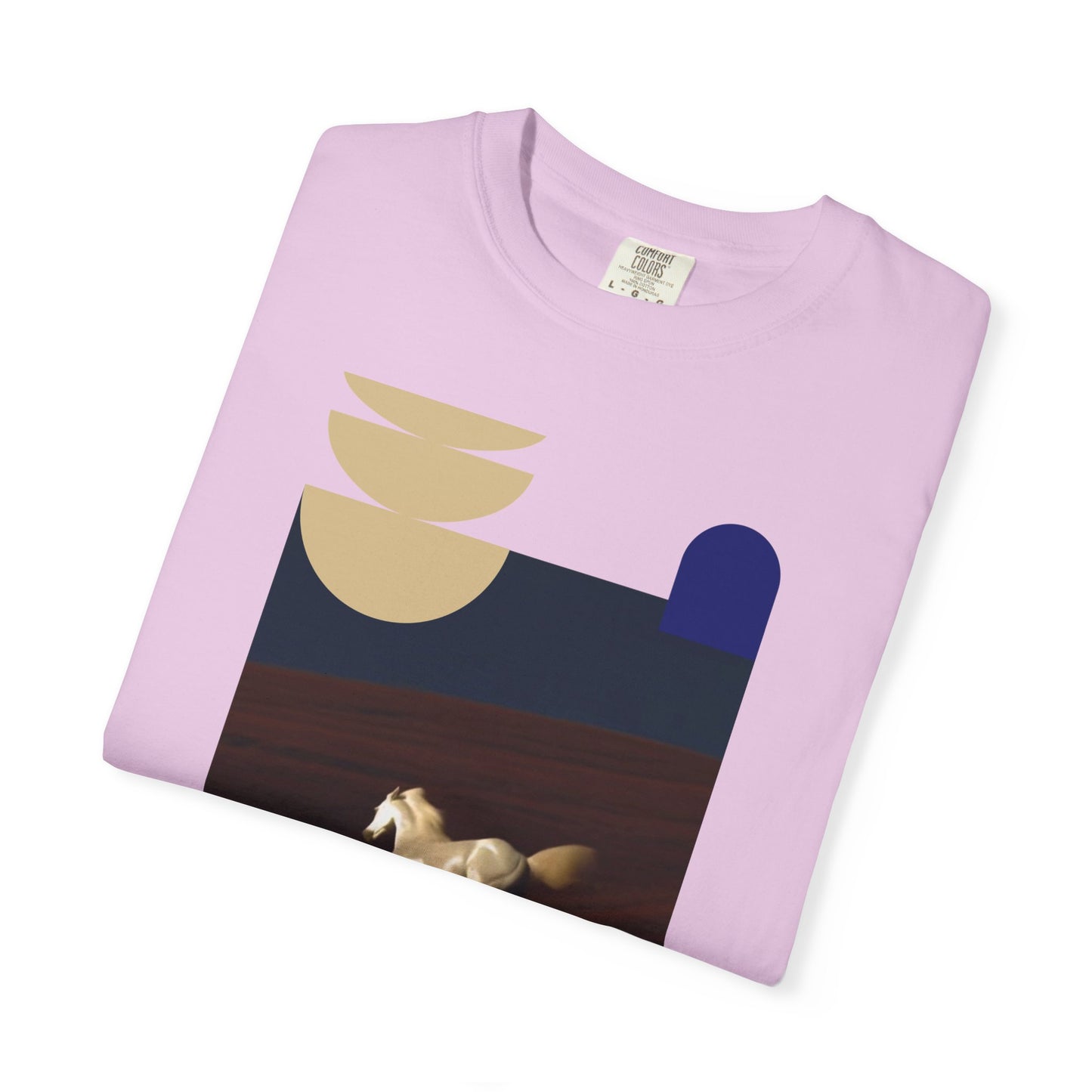 Horse Graphic T-Shirt — Minimalist Geometric Stallion Print