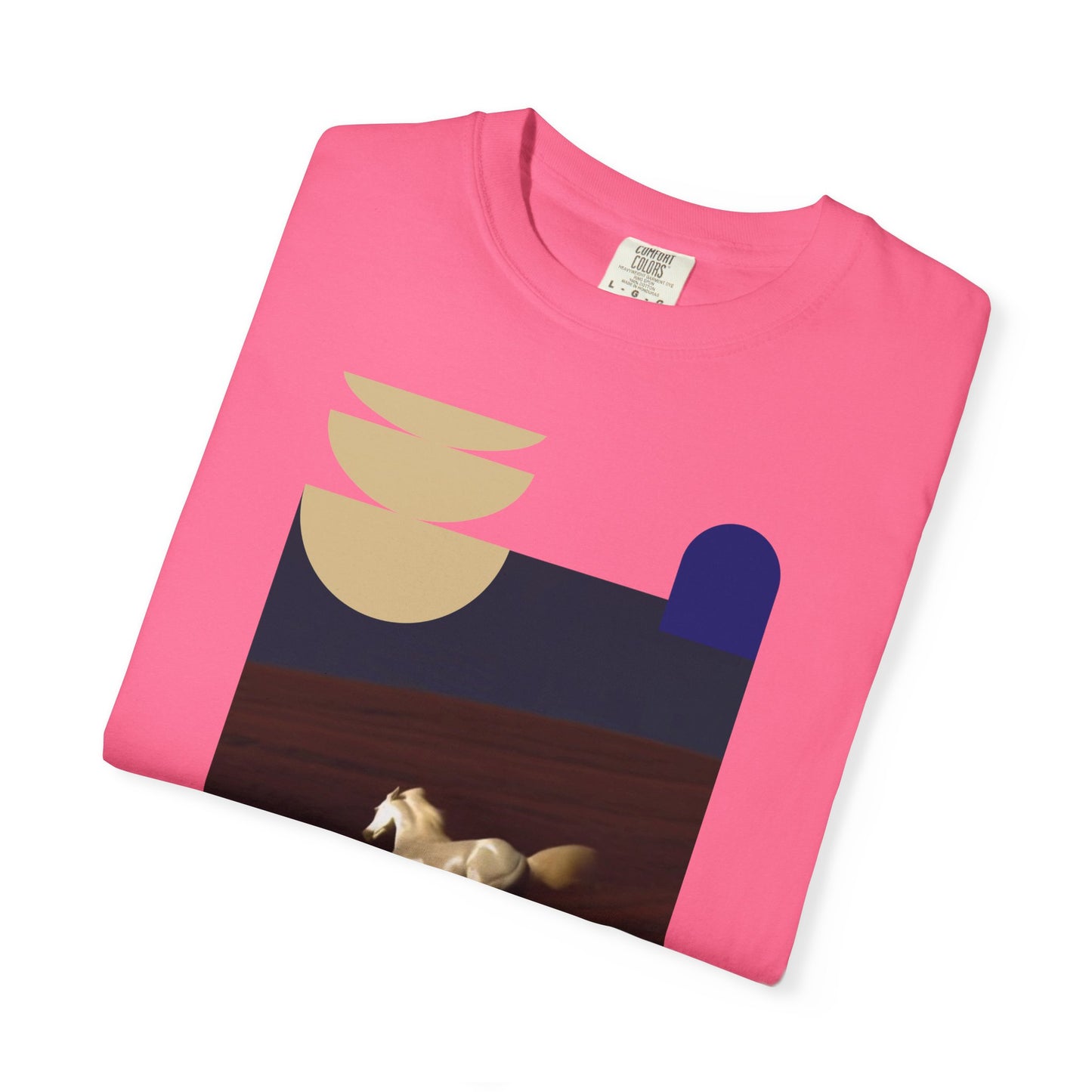 Horse Graphic T-Shirt — Minimalist Geometric Stallion Print