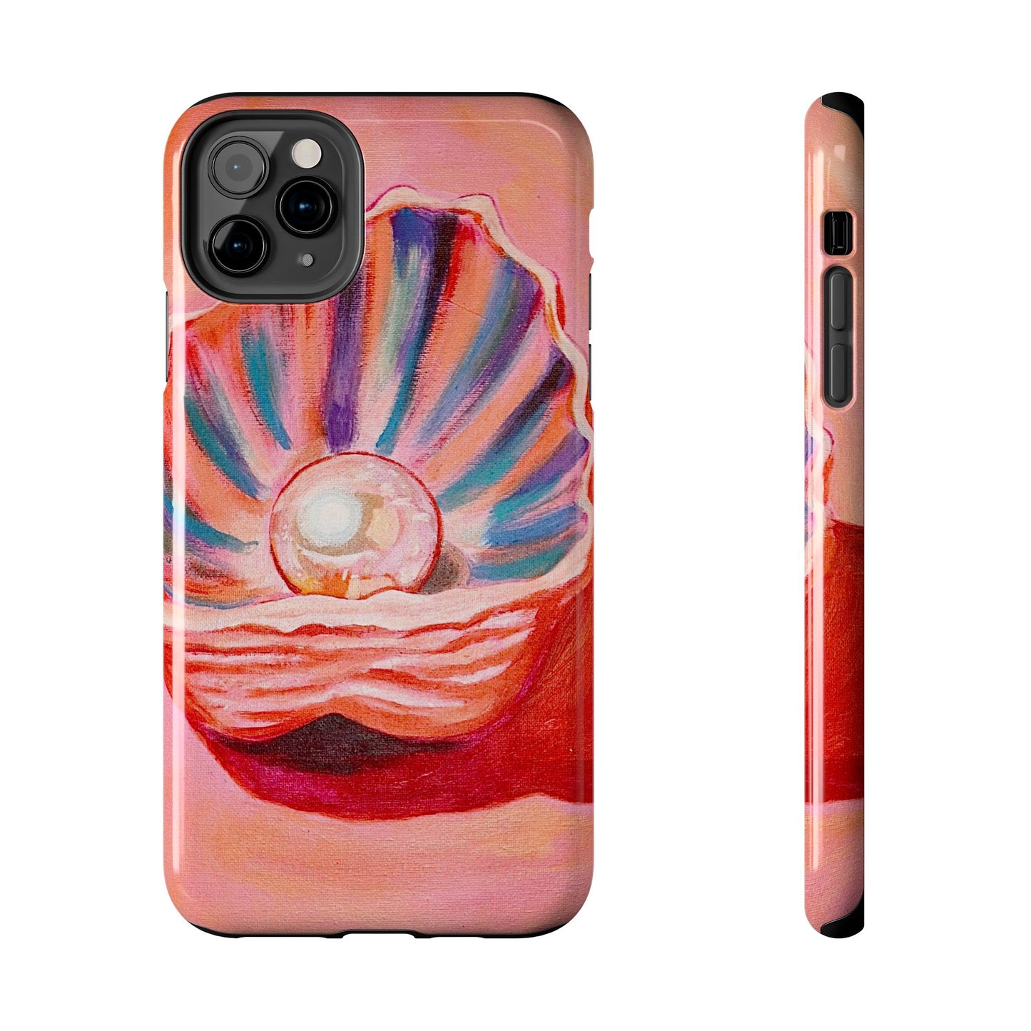 Pearl Shell Paiting — Pink Seashell Art iPhone Cover