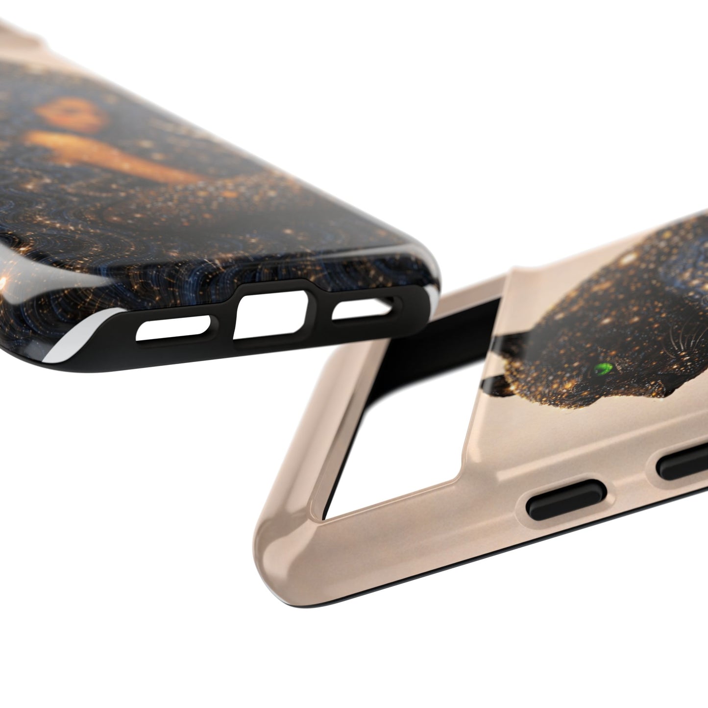 Leopard Portrait Tough Phone Case — Blue Jaguar Art Protective Cover