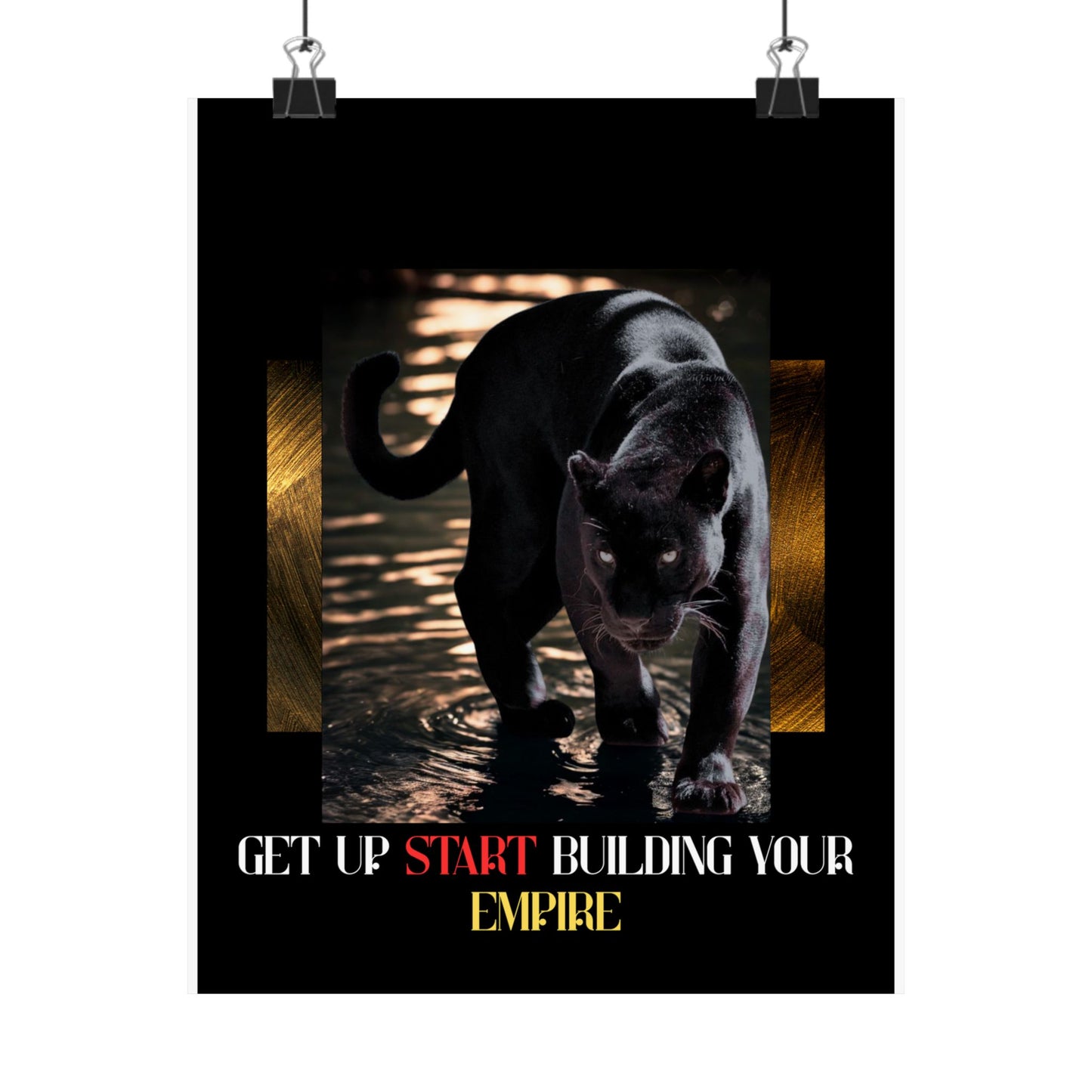 Motivational Wall Art Poster, Panther Decor, Inspirational Quote, Home Office Decor, Modern Wall Art, Gift for Entrepreneurs
