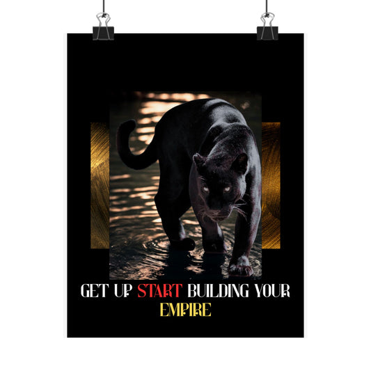Motivational Wall Art Poster, Panther Decor, Inspirational Quote, Home Office Decor, Modern Wall Art, Gift for Entrepreneurs